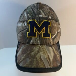 Michigan‎ Wolverines NCAA Hat Camo RealTree Embroidered Block M Adjustable Cap